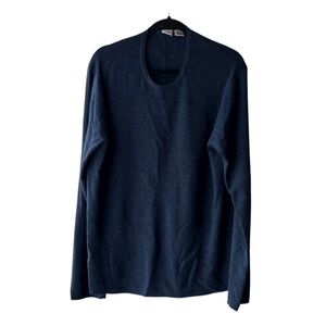 ARMANI EXCHANGE 100% Merino Wool Navy crewneck sweater size XL (Call outs)
